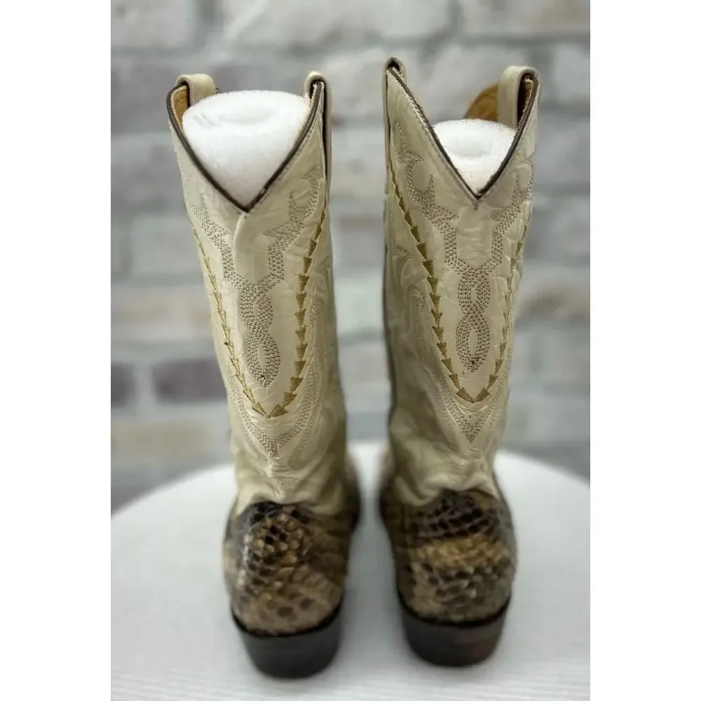 Vintage Afrikan Exotic Snakeskin Cowboy Boots Western Men’s MX 27.5 US 9